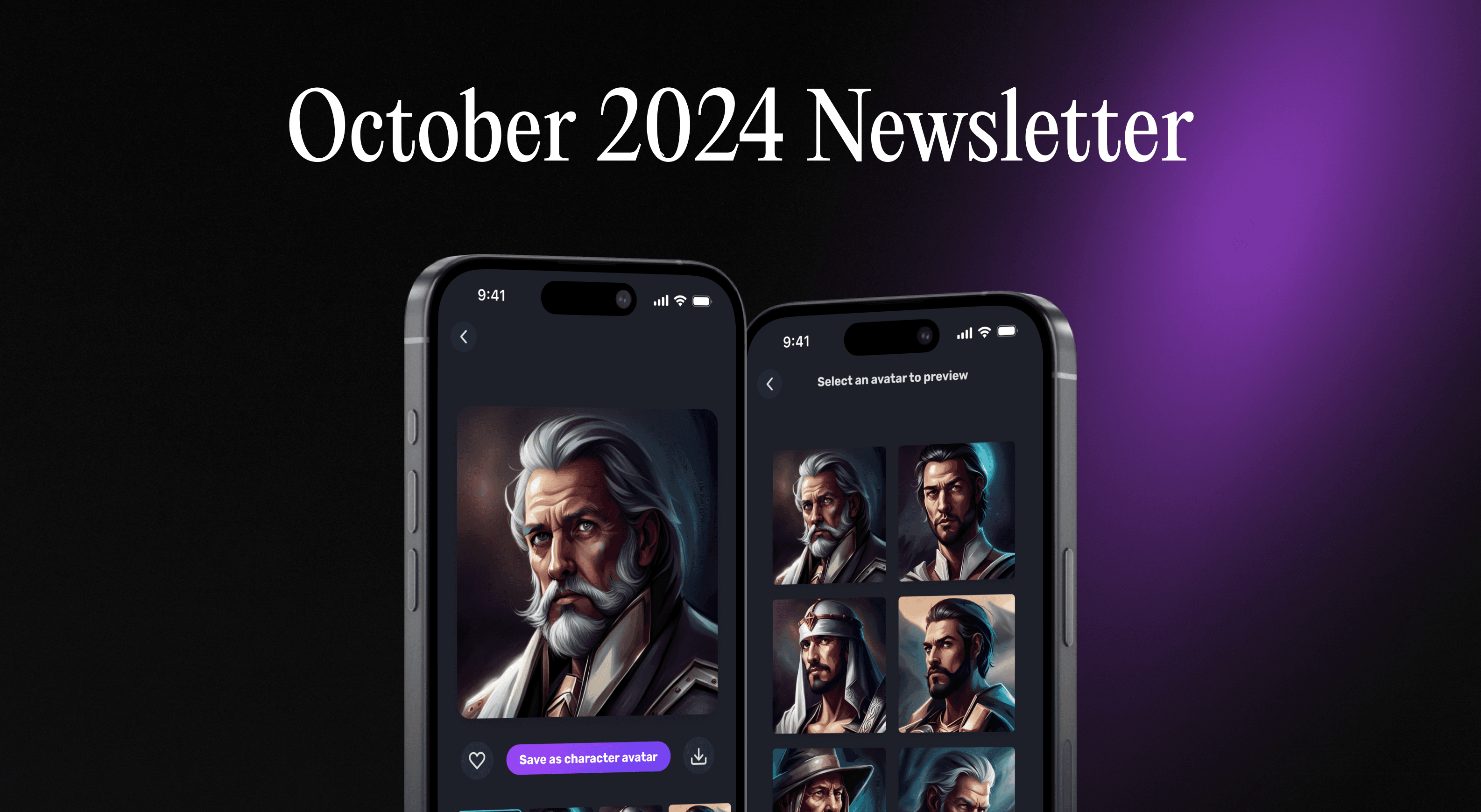 October 2024 Newsletter - Avatar Generator comes to Mobile apps